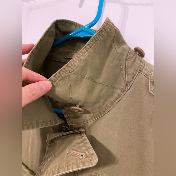 J.Crew Field Utility Hooded Cotton Jacket Olive Green XL - Picture 7 of 13